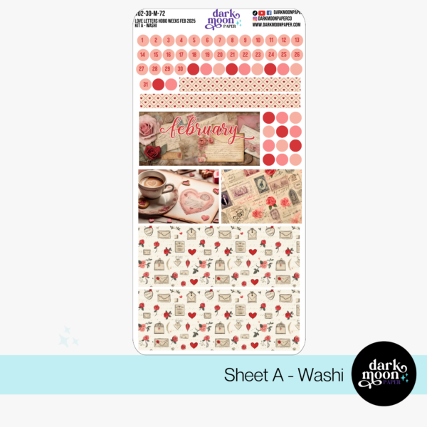 Hobonichi Weeks February Monthly Kit - Love Letters 102-30-M - Image 2
