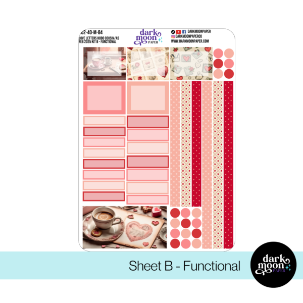 Hobonichi Cousin February Monthly Kit - Love Letters - 102-40-M - Image 3