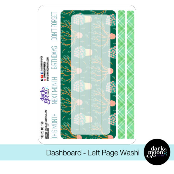 Standard Vertical Planner Dashboard Kit - Cottage Succulents - 103-20-DB - Image 4