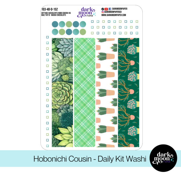Hobonichi Cousin Daily Pages Kit - Cottage Succulents 103-40-D-(A&B) - Image 2