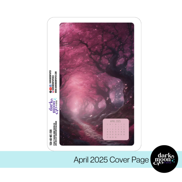 Hobonichi Cousin Monthly Cover Page - Starlit Sakura - 104-40-MC - Image 2