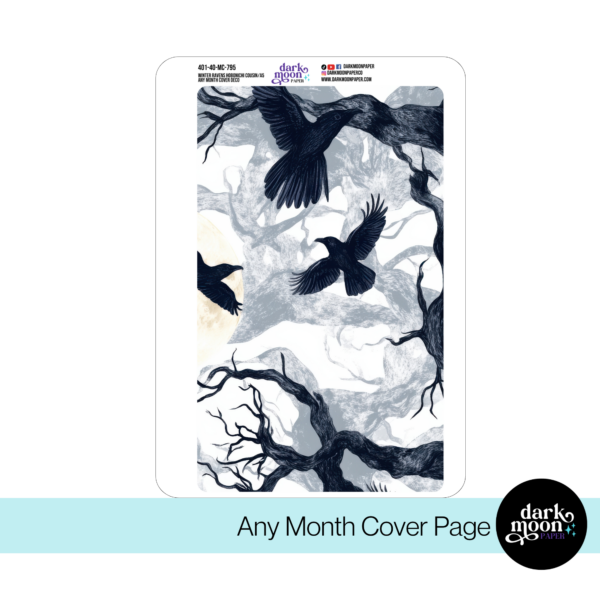 Hobonichi Cousin Monthly Cover Page | Winter Ravens | 401-40-MC - Image 3