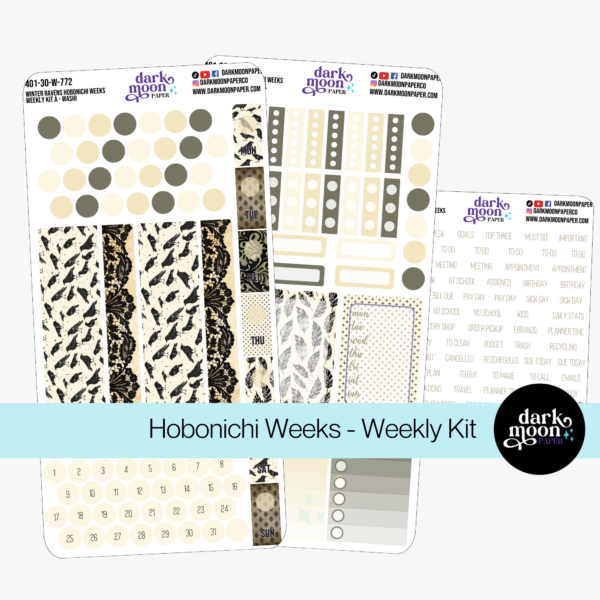 Hobonichi Weeks Weekly Kit | Winter Ravens | 401-30-W
