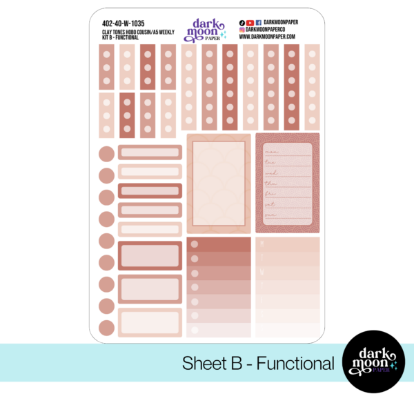 Hobonichi Cousin Weekly Kit - Clay Tones - 402-40-W - Image 3