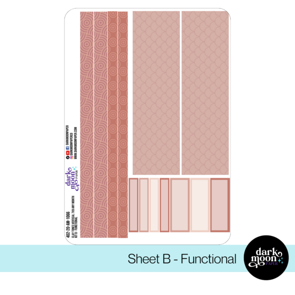 Standard Vertical Planner Any Month Monthly Kit - Clay Tones - 402-20-AM - Image 3