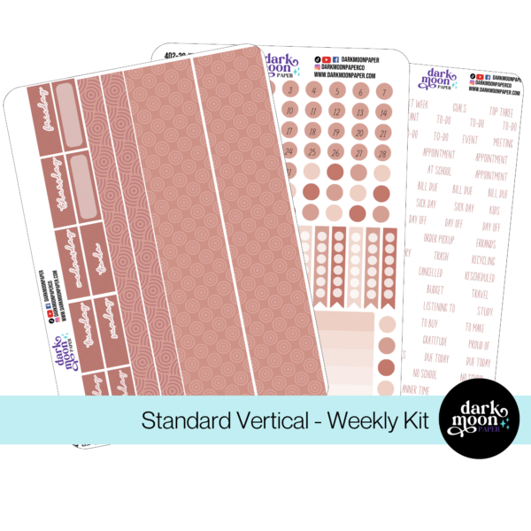 Standard Vertical Planner Weekly Kit - Clay Tones - 402-20-W