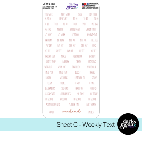 Standard Vertical Planner Weekly Kit - Clay Tones - 402-20-W - Image 3