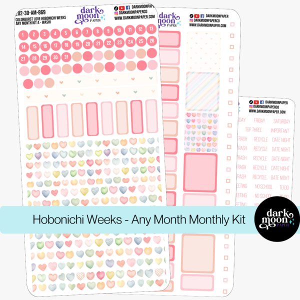 Hobonichi Weeks Any Month Monthly Kit - Colorburst Love - 202-30-AM