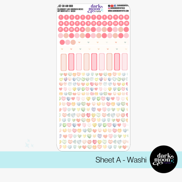 Hobonichi Weeks Any Month Monthly Kit - Colorburst Love - 202-30-AM - Image 2