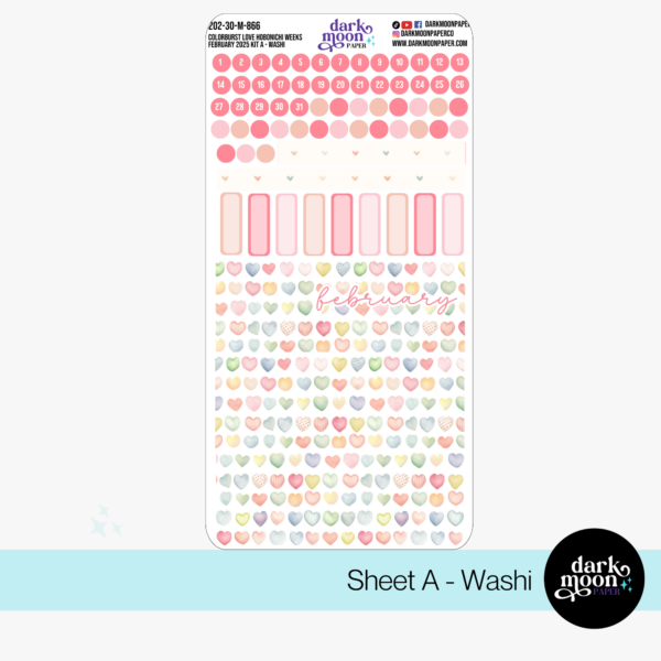 Hobonichi Weeks February 2025 Monthly Kit - Colorburst Love - 202-30-M - Image 2