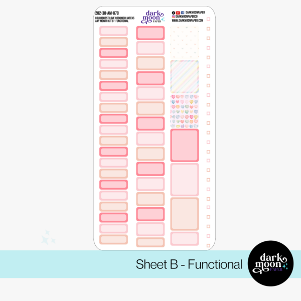 Hobonichi Weeks February 2025 Monthly Kit - Colorburst Love - 202-30-M - Image 3