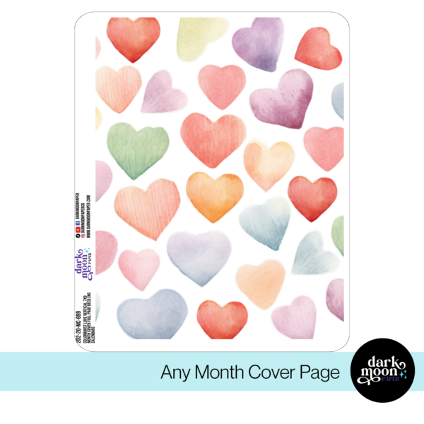 Standard Vertical Planner Monthly Cover Page - Colorburst Love - 202-20-MC - Image 3