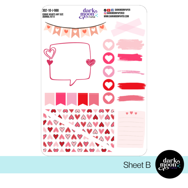 Any Size Notebook Journal Kit - Cookie Hearts - 302-10-M - Image 3