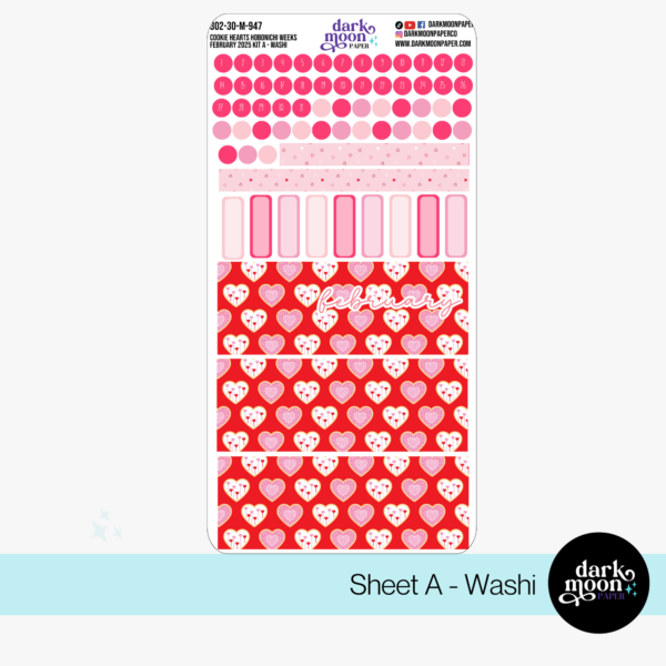 Hobonichi Weeks February 2025 Monthly Kit - Cookie Hearts - 302-30-M - Image 2