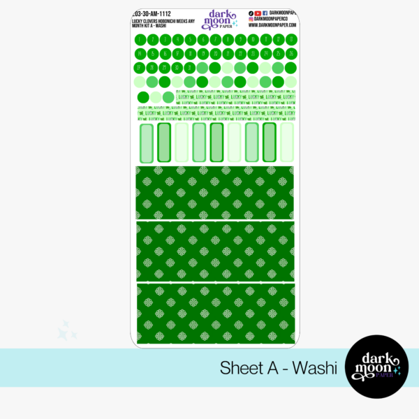 Hobonichi Weeks Any Month Monthly Kit - Lucky Clovers - 203-30-AM - Image 2