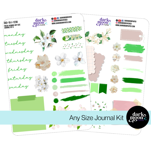 Any Size Notebook Journal Kit - Fresh Jasmine - 303-10-M