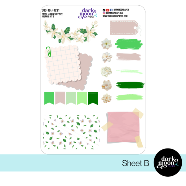 Any Size Notebook Journal Kit - Fresh Jasmine - 303-10-M - Image 3