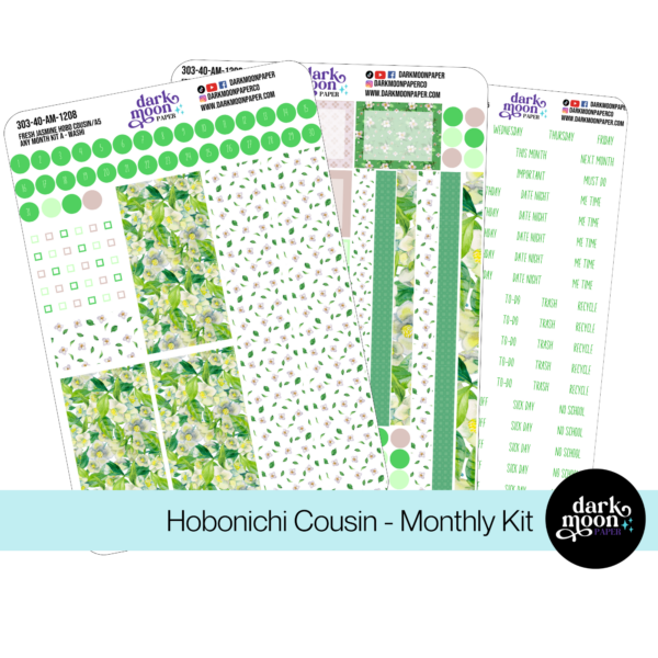 Hobonichi Cousin Any Month Monthly Kit - Fresh Jasmine - 303-40-AM