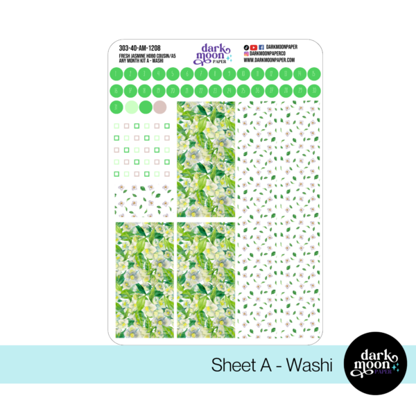 Hobonichi Cousin Any Month Monthly Kit - Fresh Jasmine - 303-40-AM - Image 2