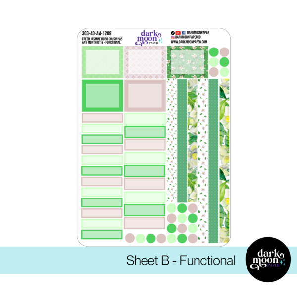 Hobonichi Cousin Any Month Monthly Kit - Fresh Jasmine - 303-40-AM - Image 4