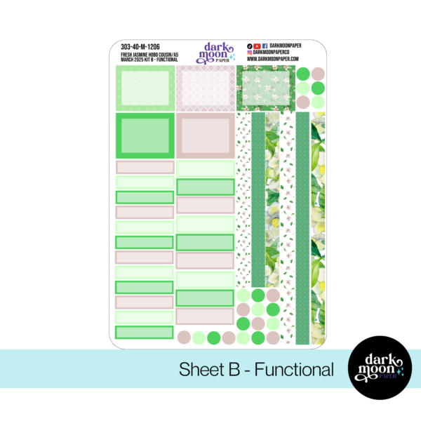 Hobonichi Cousin March Monthly Kit - Fresh Jasmine - 303-40-M - Image 4
