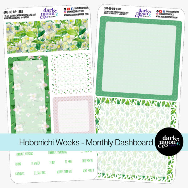 Hobonichi Weeks Dashboard Kit - Fresh Jasmine - 303-30-DB - Image 2