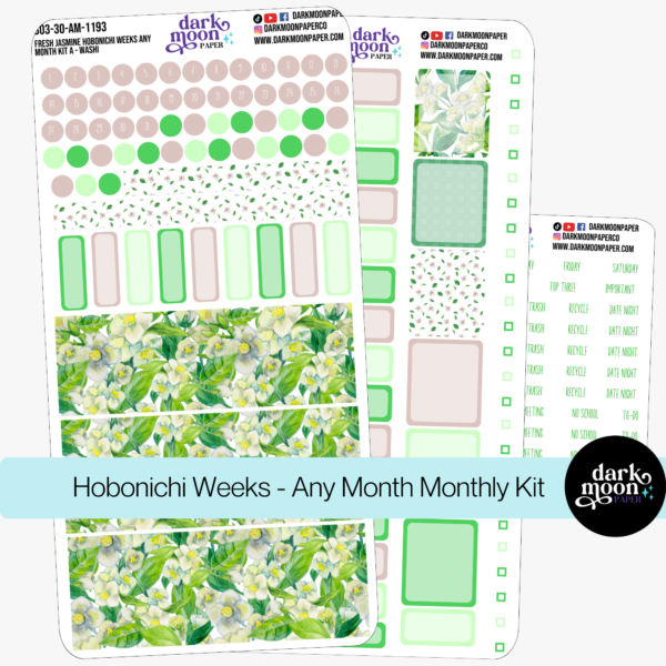 Hobonichi Weeks Any Month Monthly Kit - Fresh Jasmine - 303-30-AM