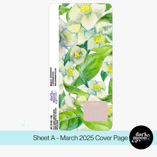 Hobonichi Weeks Monthly Cover Page - Fresh Jasmine - 303-30-MC - Image 2