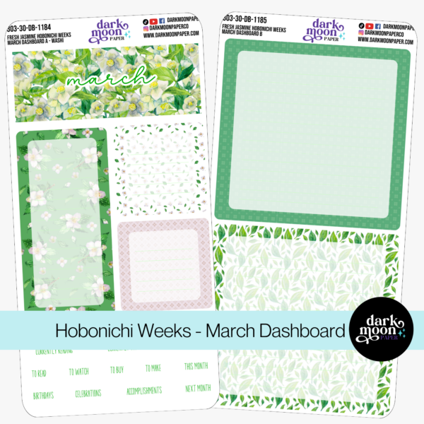 Hobonichi Weeks Dashboard Kit - Fresh Jasmine - 303-30-DB - Image 4
