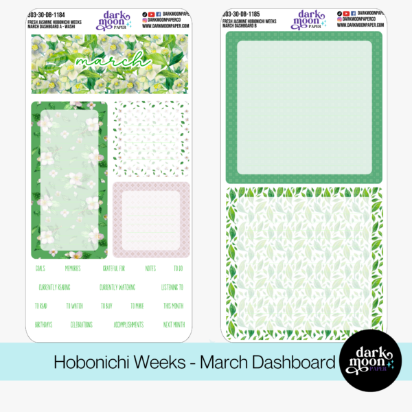 Hobonichi Weeks Dashboard Kit - Fresh Jasmine - 303-30-DB - Image 5