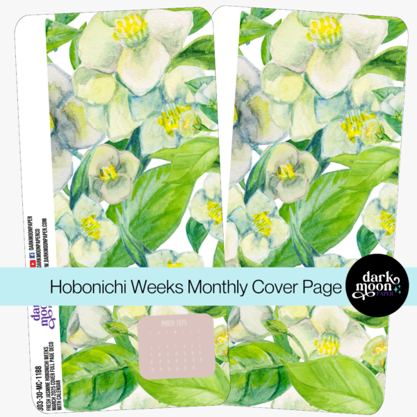 Hobonichi Weeks Monthly Cover Page - Fresh Jasmine - 303-30-MC