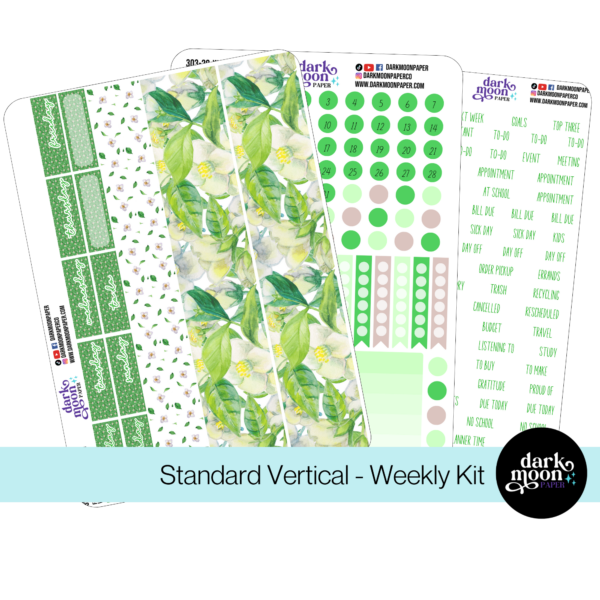 Standard Vertical Planner Weekly Kit - Fresh Jasmine - 303-20-W