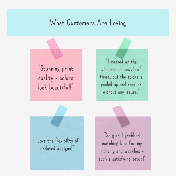Customer praise of 7x9 monthly planner sticker kit