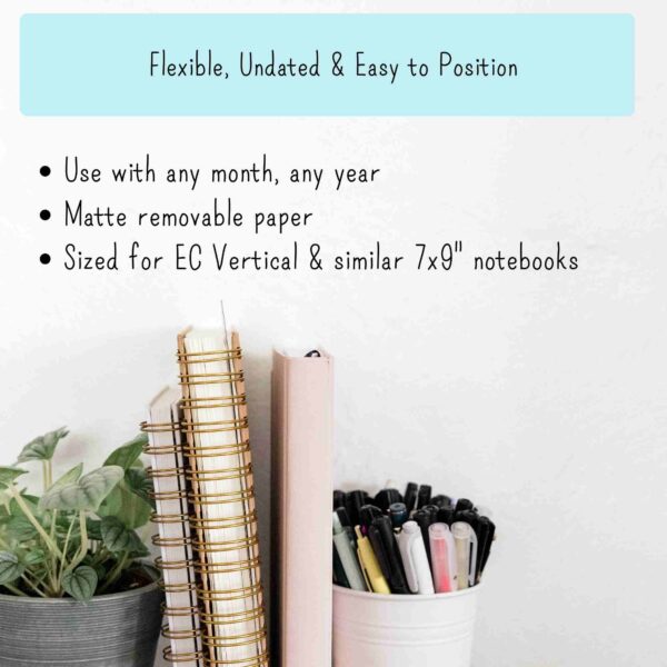 Flexible uses for 7x9 monthly planner sticker kit
