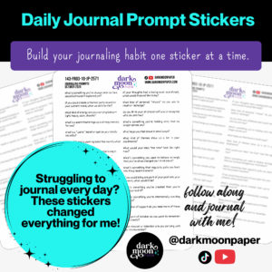 Daily journal prompt stickers to build a journaling habit