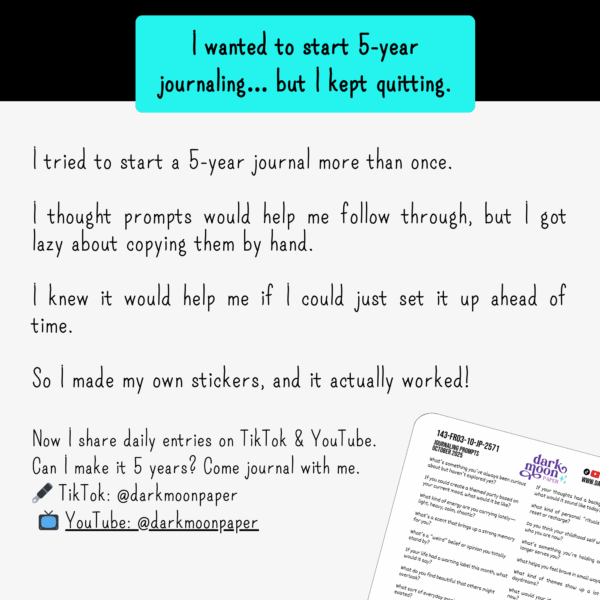 build a daily journaling technique using journal prompt stickers