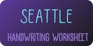Seattle Free Handwriting Worksheet Download